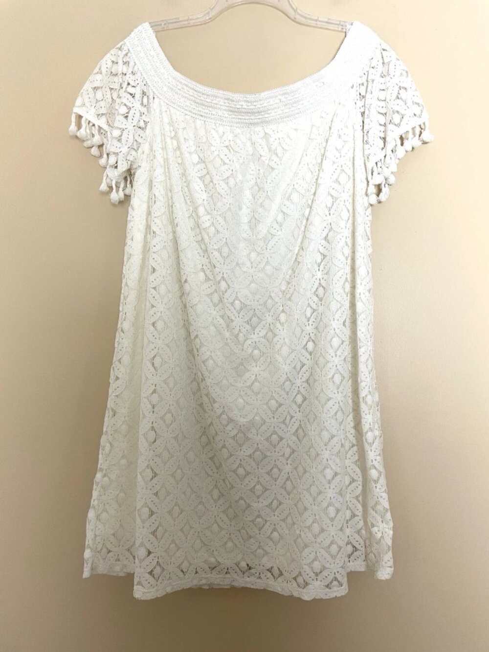 Charming Charlie Dress Size XL Cream Lace NWT - Picture 2 of 10